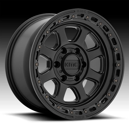 KMC Chase KM548 Satin Black Custom Wheels Rims 1